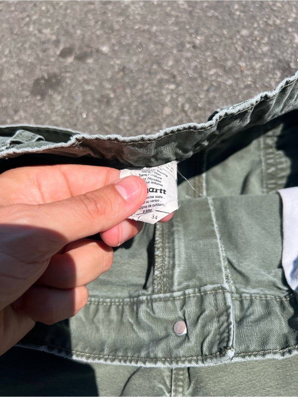 Green Carhartt Carpenter Shorts - Picture 4 of 6